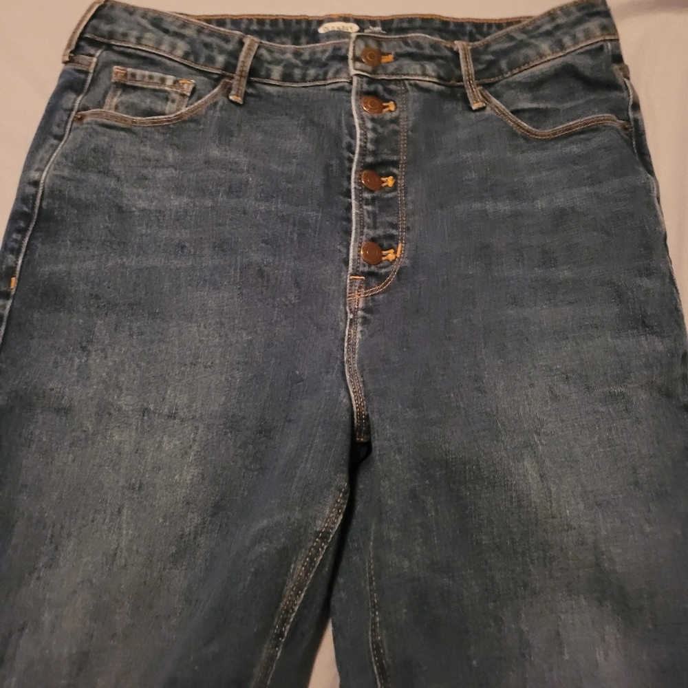 Gap size 16 high waist button front jeans